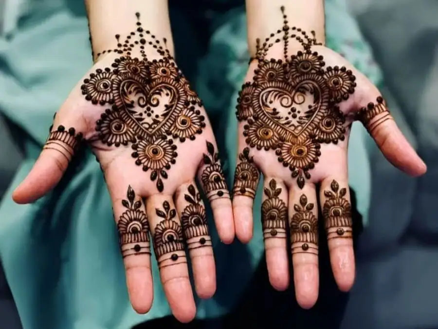aesthetic mehndi design front hand