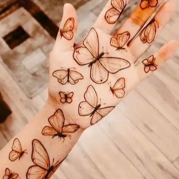 aesthetic mehndi design front hand
