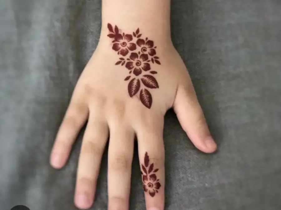 cute easy mehndi designs for kids