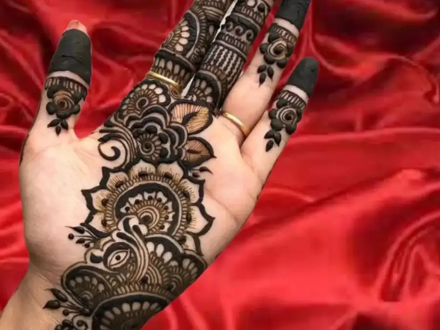 aesthetic mehndi design front hand
