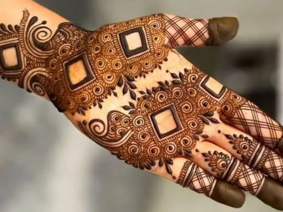 aesthetic mehndi design front hand