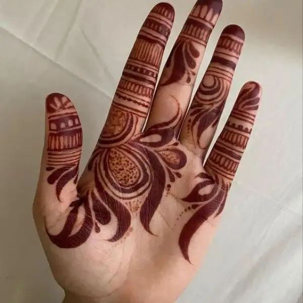 aesthetic mehndi design front hand