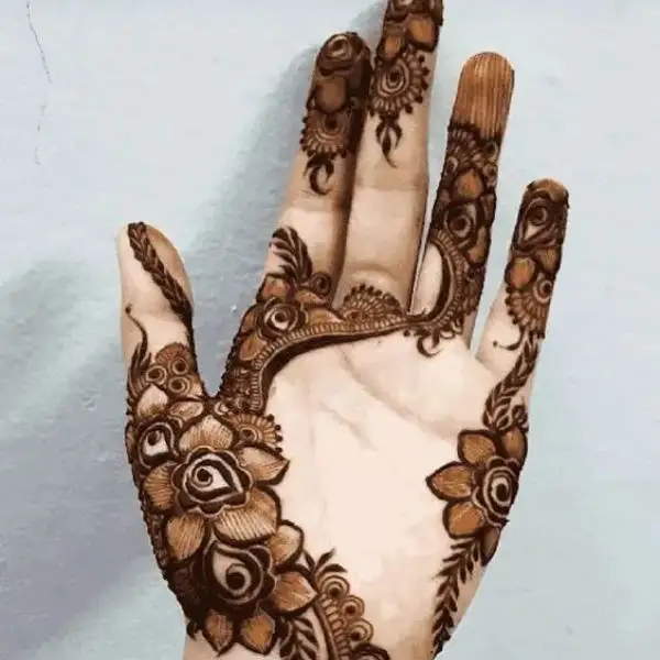 aesthetic mehndi design front hand