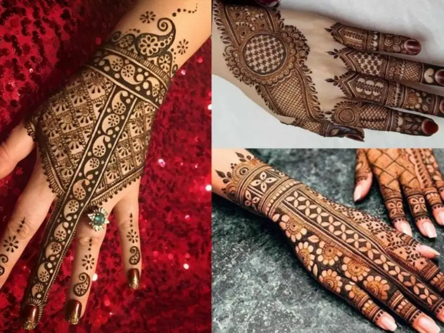 simple mehndi design photo back hand