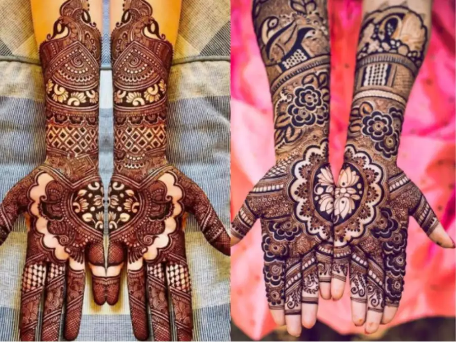 aesthetic mehndi design front hand