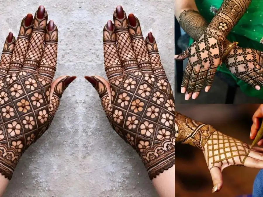 simple mehndi design photo back hand