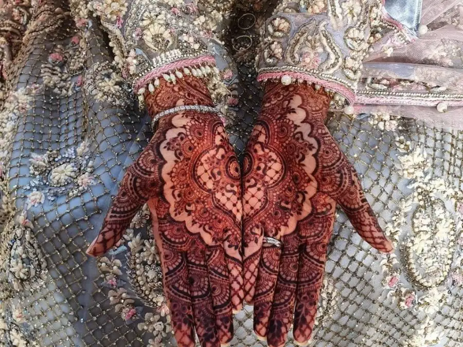 aesthetic mehndi design front hand