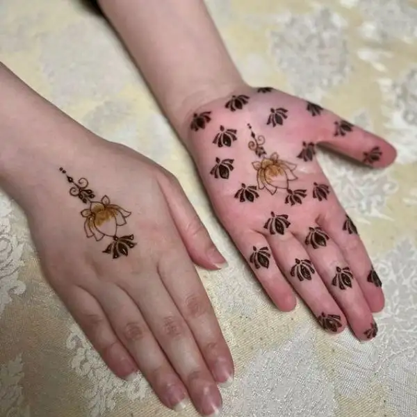 aesthetic mehndi design front hand