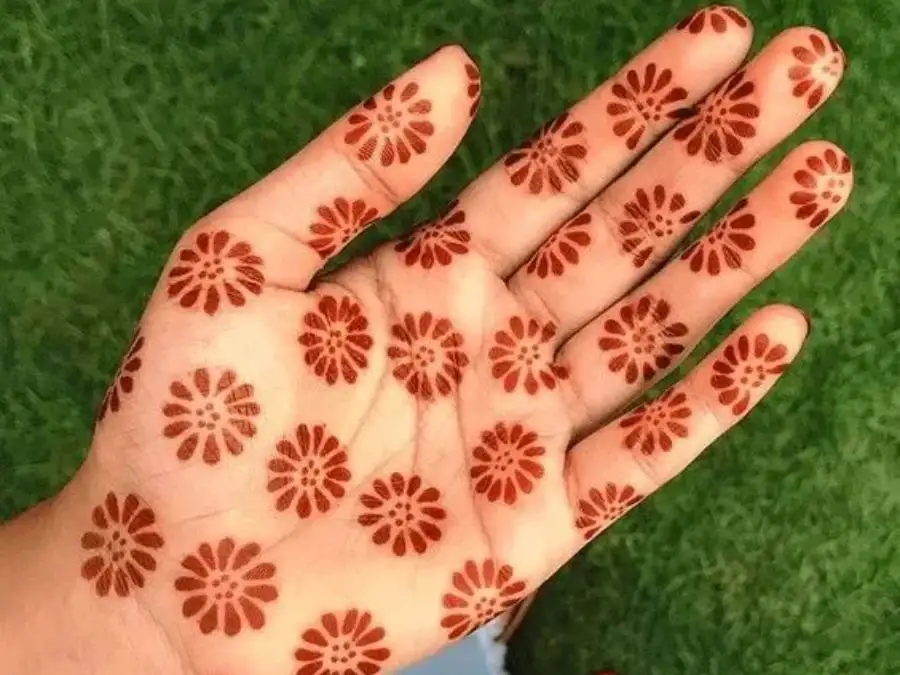aesthetic mehndi design front hand