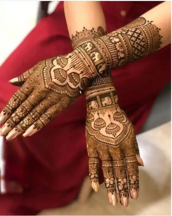 simple mehndi design photo back hand