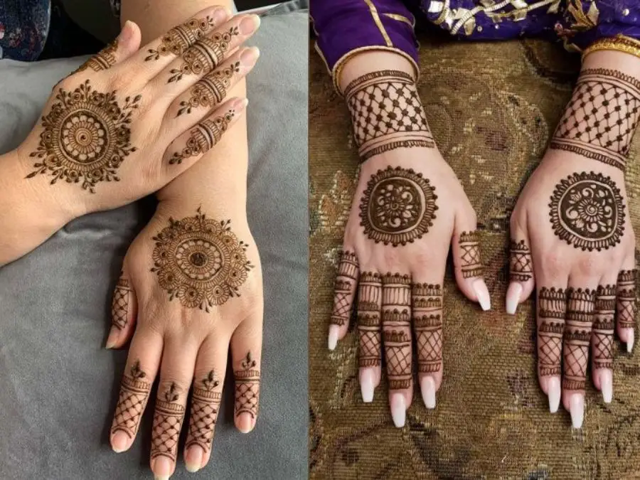 simple mehndi design photo back hand