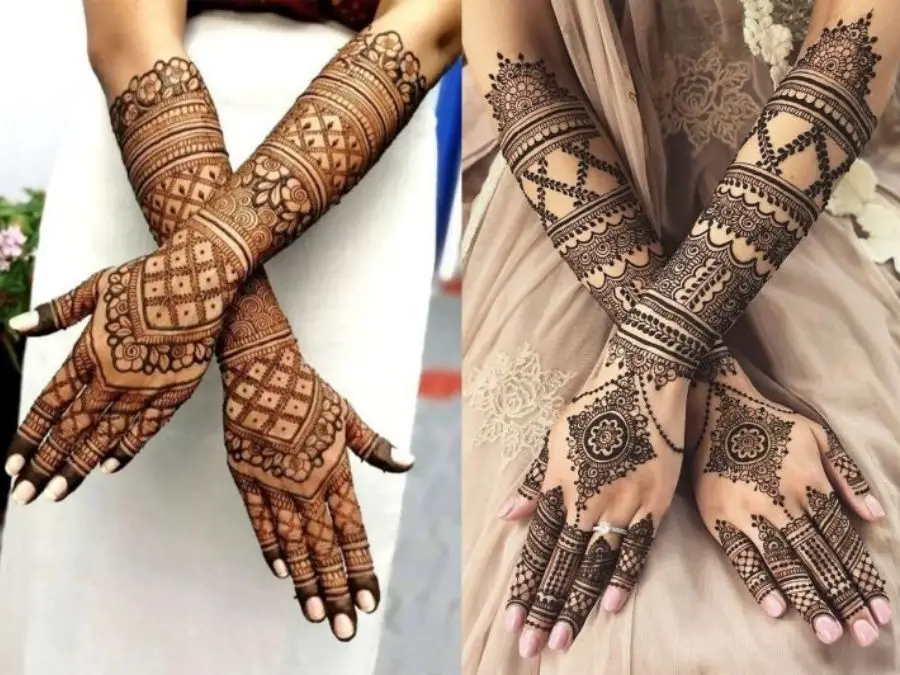 simple mehndi design photo back hand