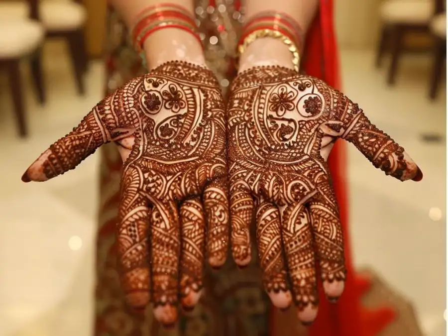 aesthetic mehndi design front hand