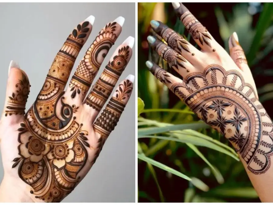 aesthetic mehndi design front hand
