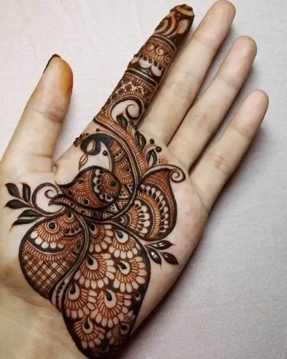 aesthetic mehndi design front hand