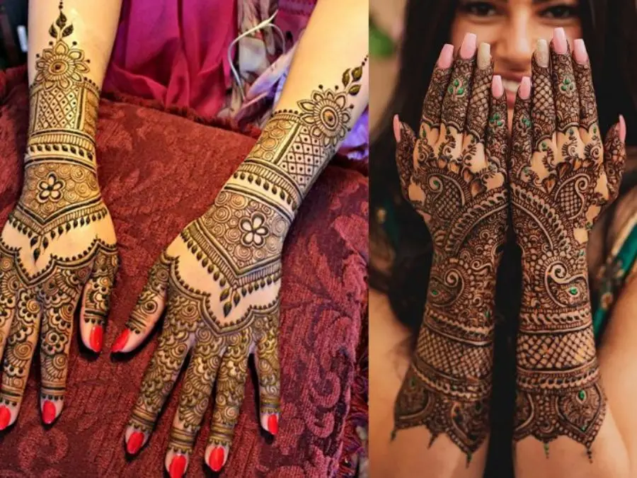simple mehndi design photo back hand