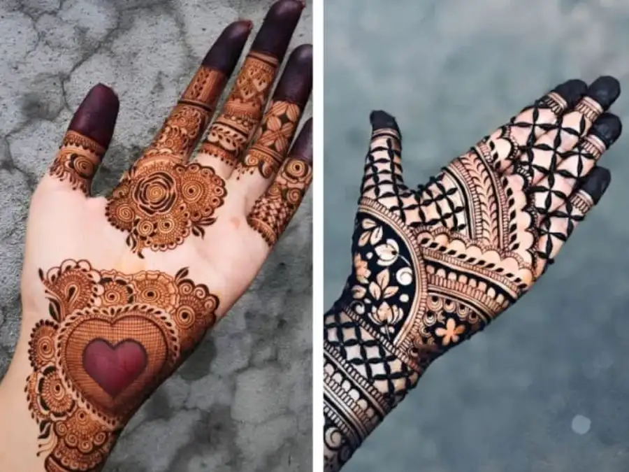 aesthetic mehndi design front hand