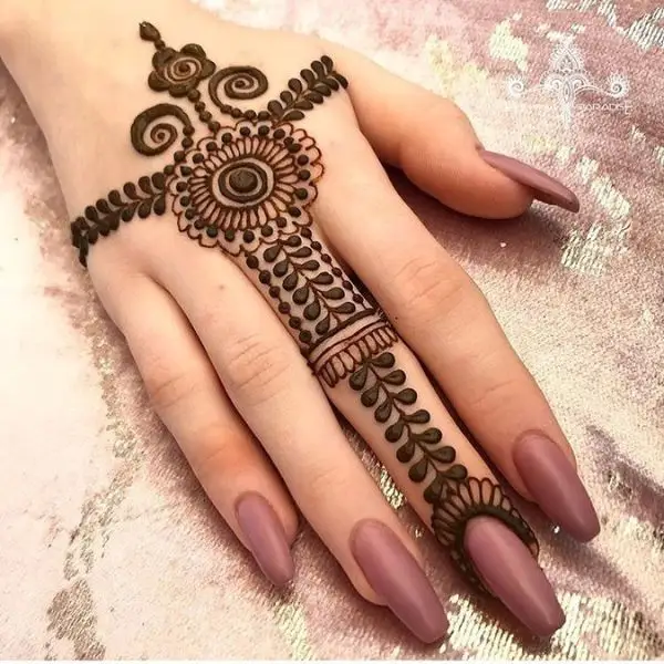 simple mehndi design photo back hand