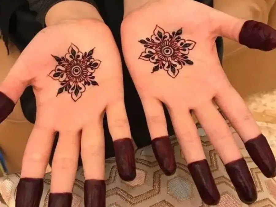 aesthetic mehndi design front hand