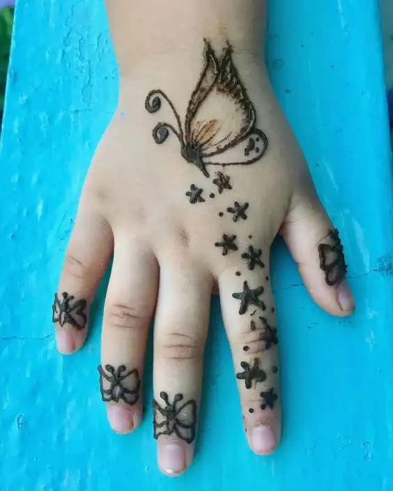 cute easy mehndi designs for kids